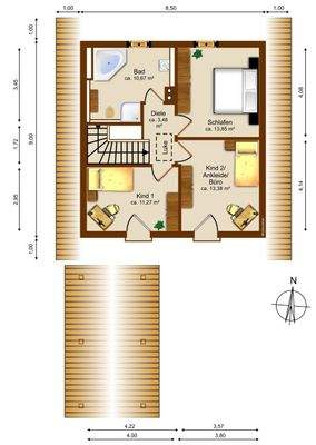 Obergeschoss Grundriss