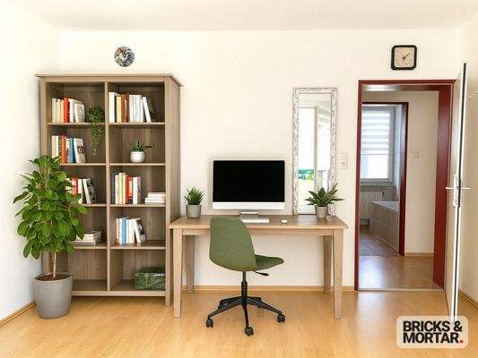 Schlafzimmer (mit KI möbliert)