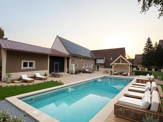 Virtuelle Gartengestaltungsidee bei Ferienvermietung