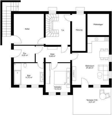 Kellergeschoss 76,38 m²