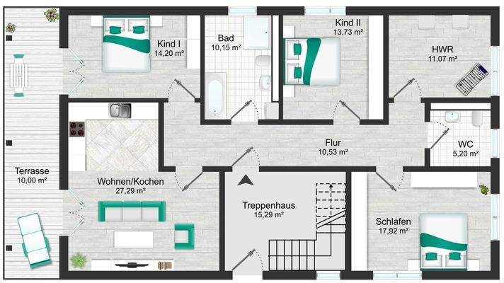 Grundriss Wohnung Nr. 1_ohne Logo