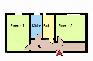 Grundriss Sewanstr. 207, WE 95