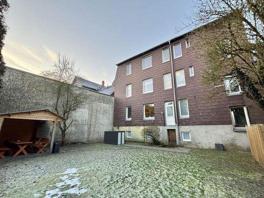 Ansicht aus dem Garten auf die Nordseite des Hauses