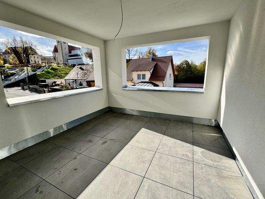 Überdachte Loggia beispielhaft