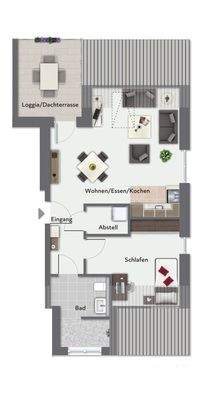 Grundriss Whg. 5 - nicht maßstabsgerecht 