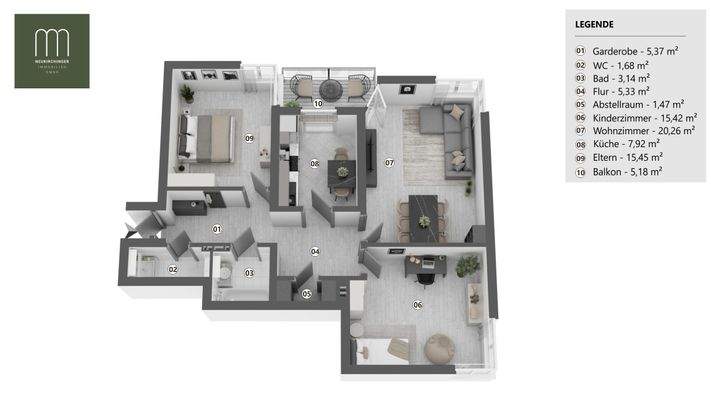 Grundriss Vornholzstraße 38