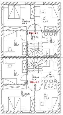 Grundrissplan Obergeschoss