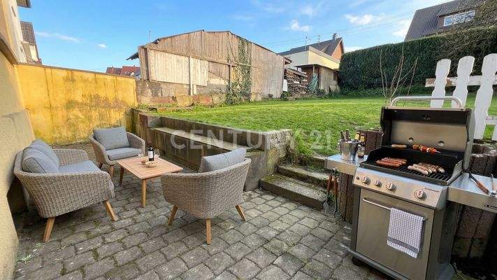 Attraktive Terrasse zum gemütlichen Zusammensein 