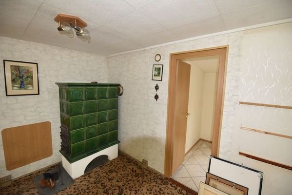 Kachelofen im Wohnzimmer