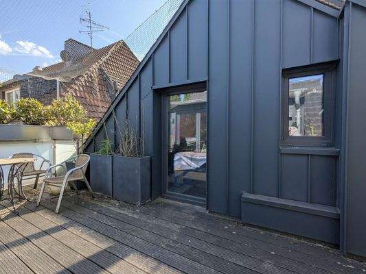 Geschütze Dachterrasse