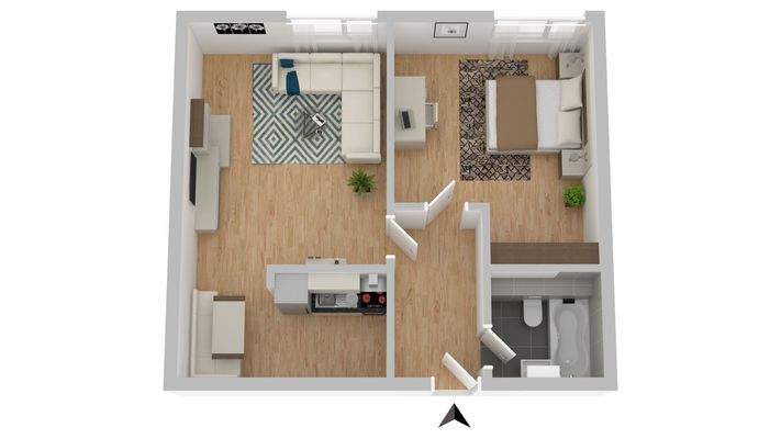 Grundriss der Wohnung