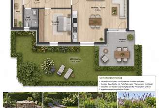 ETW im EG mit Terrasse und kleinem Garten