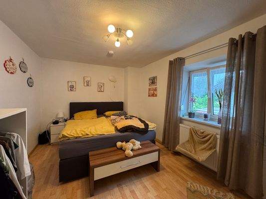 Das Schlafzimmer im Obergeschoss
