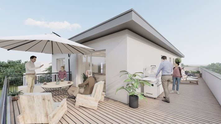 Perspektive Penthouse-Wohnung Terrasse