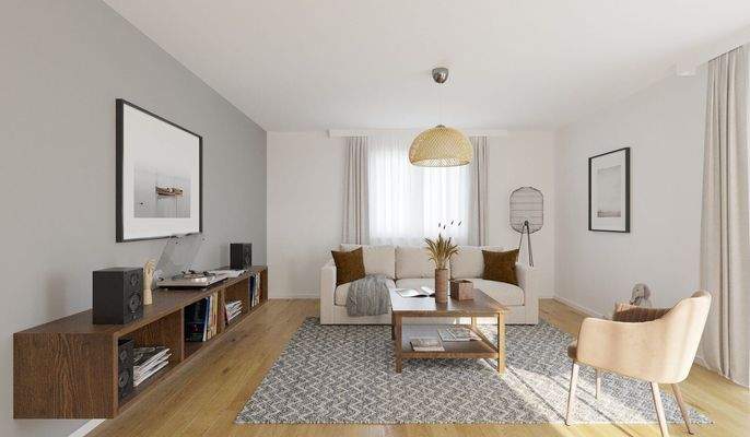 Helles und freundliches Wohnzimmer