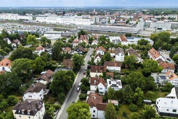 Blick auf den Pasinger Bahnhof