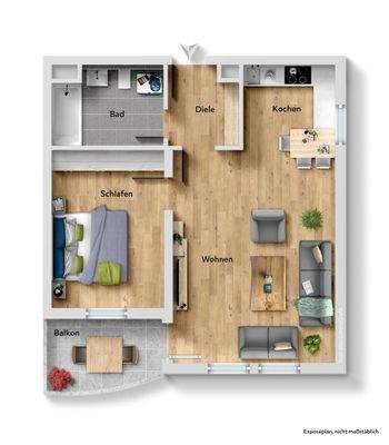 Grundriss ETW 2. Stock