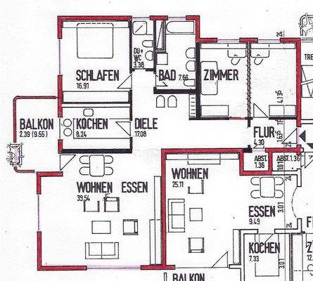 ein Grundriss der viele Wohnanforderungen abdeckt