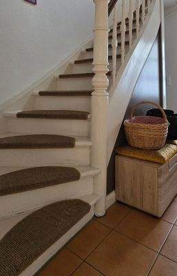 Treppe in die obere Ebene