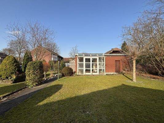 Rückseite der Garage