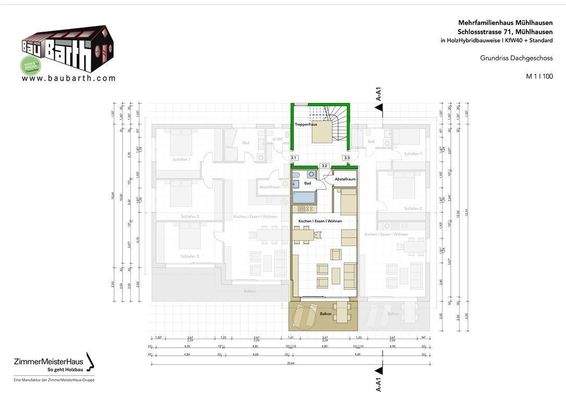 Grundriss Wohnung DG2