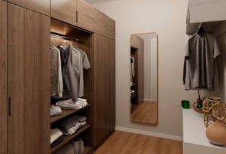 Praktische Ankleide direkt am Schlafzimmer