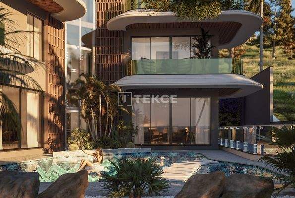 Smart Home System Stylish Villa in Alanya Kargıcak