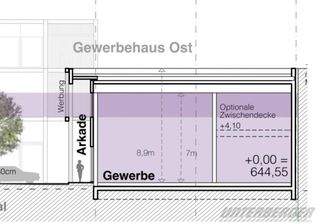 Beispiel einer Halle - Schnitt