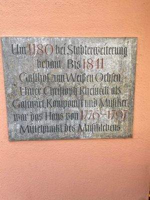 Gebäudetafel Historie