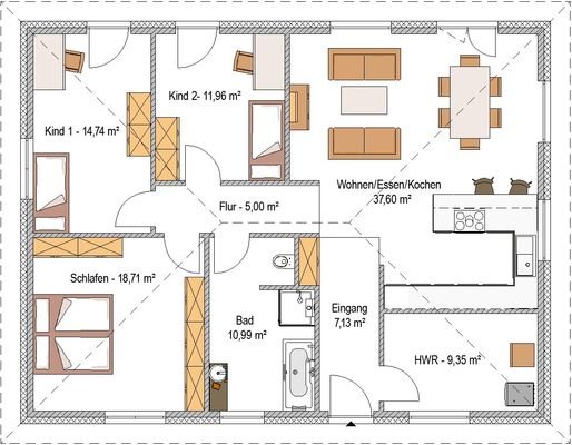 Grundriss Variante-115m²