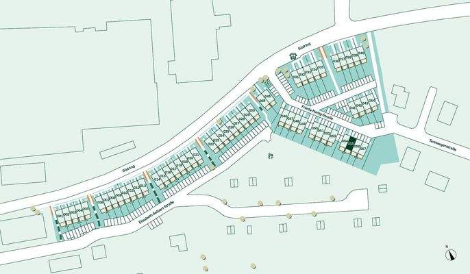 Lage des Reihenhauses im Quartier