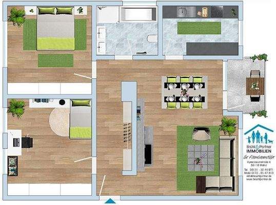 gelungene Aufteilung