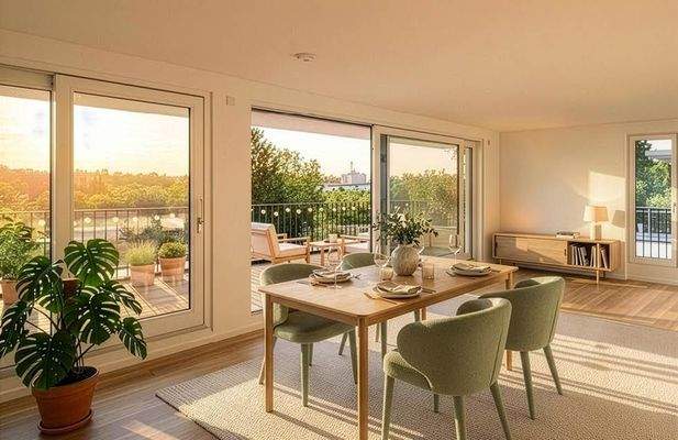 Lichtdurchflutete Wohnräume