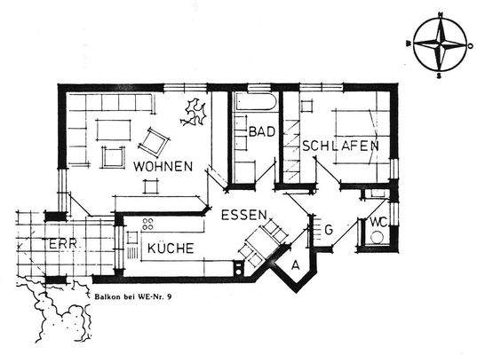 Grundriss Whg. Nr. 9