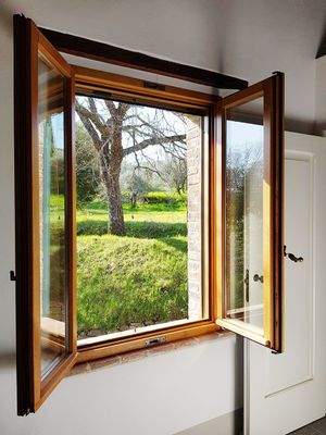 Fenster Isolierglas in Kastanie