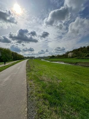 Elsterradweg in direkter Nähe