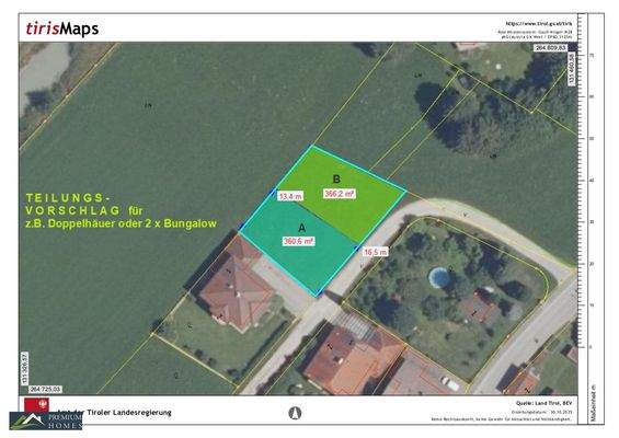 KIRCHBICHL - 726 m² Baugrund - ein Stück Natur in sehr guter, ebener Lage