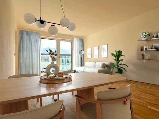 Wohnen/Küche virtual staging