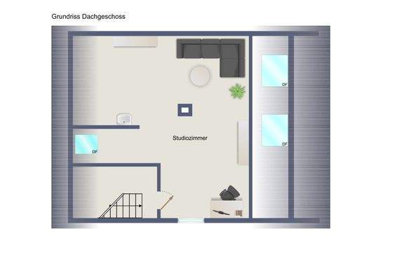 Grundriss Dachgeschoss Studio