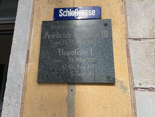 Erinnerungstafel Napoleon an Haus