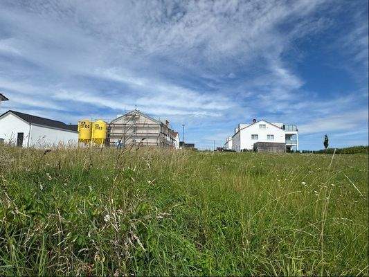 Blick vom Grundstücksende im Süden nach Norden