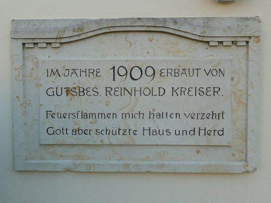 Historische Bautafel