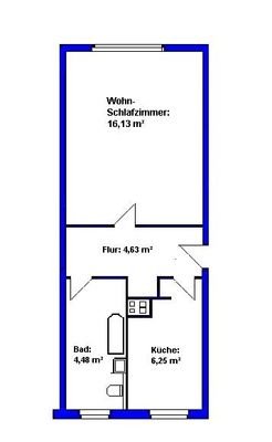 Die Aufteilung von ca. 31 m²