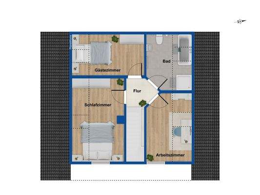 Grundriss Dachgeschoss