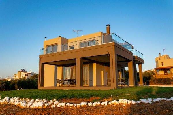 Kreta, Agios Onoufrios: Neu erbaute Villa mit perfektem Meerblick zu verkaufen