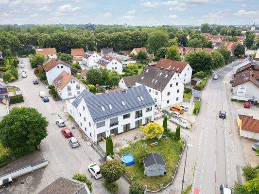 Vogelperspektive mit Blick auf die Innenstadt