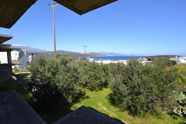 Kreta, Istron: Unfertiges Gebäude mit offenem Meerblick von allen Zimmern zu verkaufen - Rohbau