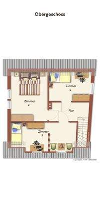 Grundriss OG mit beispielhafter Möblierung