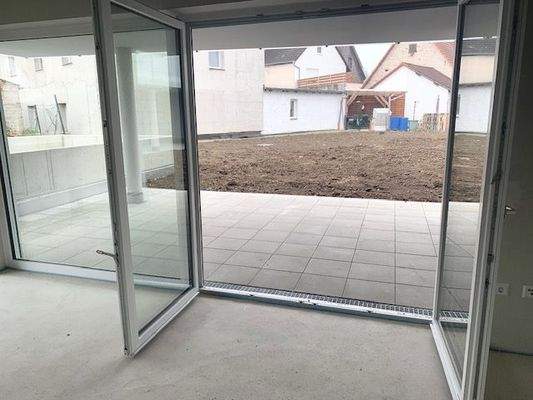 Blick auf die Terrasse