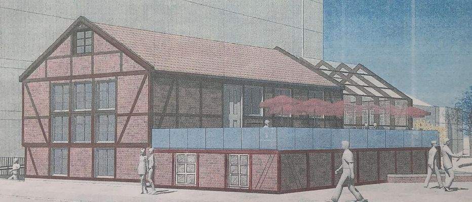 Genehmigte Planung Frontansicht